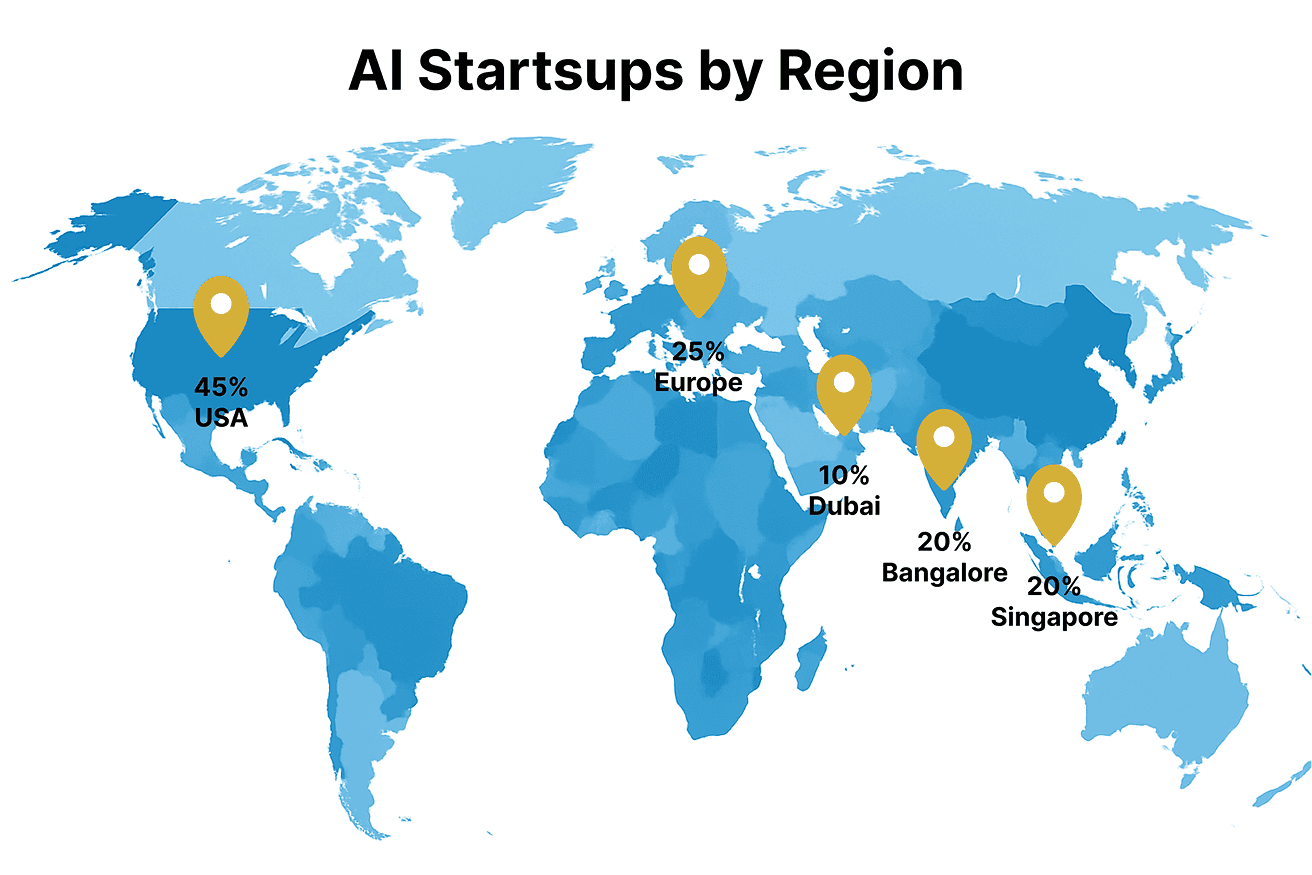 AI Startups by Region