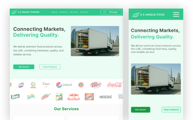 A S UNIQUE TRADERS-LANDING PAGE