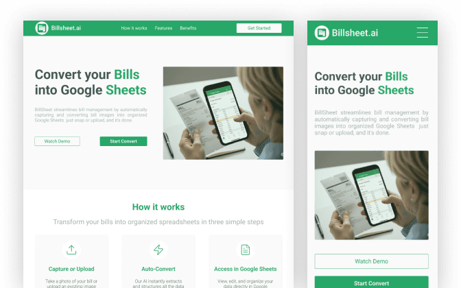 BILLSHEET.AI-LANDING PAGE