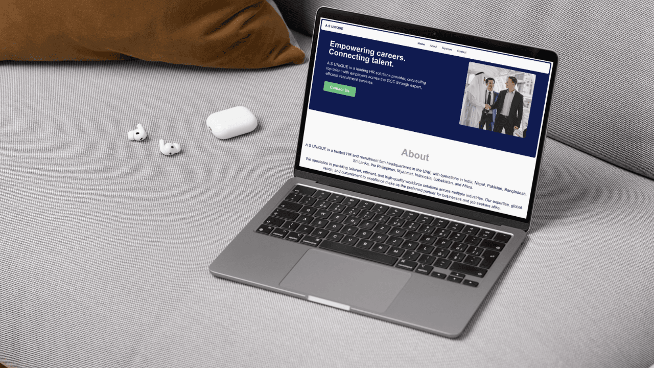 A S UNIQUE HR - Landing Page